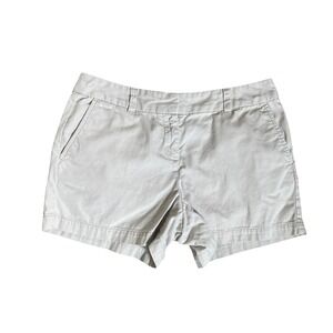 LOFT Womens Khaki Cotton Chino Shorts Size 4 Tan Preppy Casual Everyday Normcore